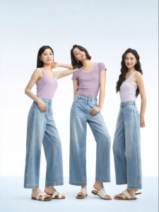 HIPPIE MISS | Petite Hipster Light Color Lightweight Tencel Jeans
