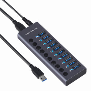 Earise | High-Speed USB3.0 Multi-Interface Expander Docking Station With Independent Power Switch And Multi-Port Hub Conversion For Notebook Computer