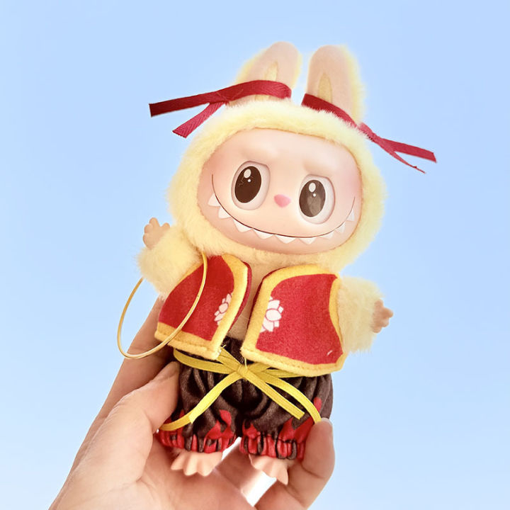 (Super Fan) 15cm/17cm Labubu I II Dolls Clothes Cute Nezha Qiankun Circle Set Korea Kpop Exo Accessories Clothing Plush Doll'S Clothes