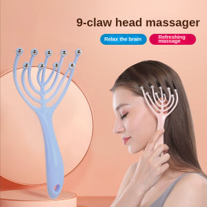 Nine Claw Head Massager Head Relaxation Massage Octopus Shape Scalp Relief Body Relax Spa Deep Massage Beads Design Health Care