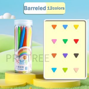 12/24/36 Colors Plastic Crayons Non-Toxic Not Dirty Coloring Set Hand Drawing Art Stationery