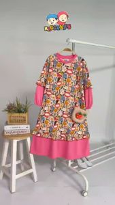 Baju Gamis Dress Anak Perempuan Muslimah RG 65 Usia 5-12 Tahun
