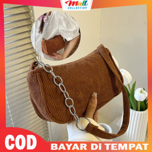 MALL Tas Bahu & Tangan Wanita Corduroy Tas Selempang Sling Bag Gaya Wanita Korea BAG09