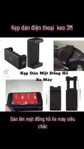 Kẹp dán điện thoại lên mặt đồng hồ xe máy