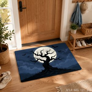 VIKAMA Gothic Halloween Doormat Non Slip Washable Welcome Mat Indoor Outdoor Entryway Rug