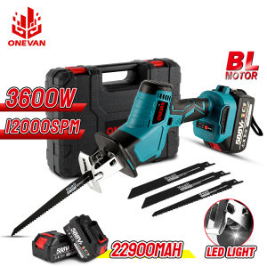 ONEVAN 12000SPM Brushless Electric Reciprocating Saw Cordless Saber Saw Variable Speed Metal Wood Cutter Electric Saw Electric Tool
