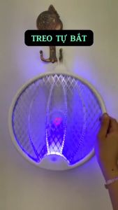 Vợt Muỗi kiêm Đèn Bắt Muỗi 2 trong 1 / Vợt Bắt Muỗi Gấp Gọn 2 In 1 Thông Minh Đèn Bắt Muỗi Tự Động Ban Đêm Lên Đến 3000W Đa Năng