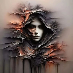 Jigsaw Puzzle 500 1024pcs Abstract Tree And Female Portrait Art For Adults Home Decor Creative Gift Brain Teaser Relaxing Hobby