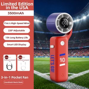Aecooly | High Speed Mini Turbo Rechargeable Neck Fan Portable Desktop USB Fan