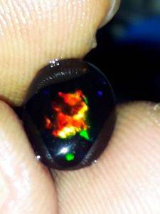 batu cincin kalimaya black opal asli banten