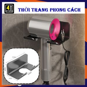 Giá Đỡ Máy Sấy Tóc Dán Tường Có Khe Gài Dây Điện Siêu Chắc - Kệ Nhựa Dán Tường Để Máy Sấy Tóc Cầm Tay Không Cần Đục Lỗ Cho Nhà Tắm Tiện Lợi