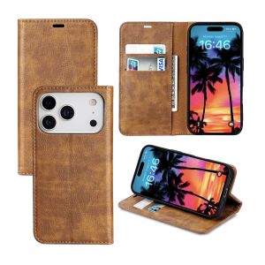 szhaiyu | For iPhone 18 Pro Max 17 16 15 14 13 12 11 Pro Faux Leather Case With Card Holder Stand Shockproof Anti-Scratch Wallet Cover