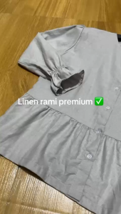 Lolly Ruffle Kemeja Shirt Linen Atasan Wanita Blouse Terbaru