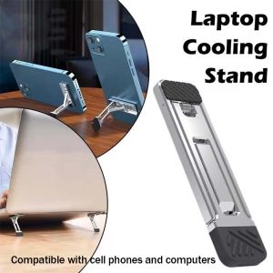 Mini Ultra-thin Invisible Lazy Backed Cell Phone Holder Foldable Computer Cooling Portable Desktop Holder Universal Holder