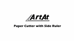ArtAt A4 Paper Cutter Guillotine: 12 Inch Straight Cutting Paper Trimmer Scrapbooking Tool with Automatic Security Blades for Cut Craft Paper Card Coupon Vinyl Label and Photo Side Ruler Guillotine