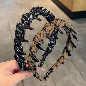 Mùa Xuân 2025 Móc Tóc Kẻ Caro Cao Dành Cho Nữ Móc Tóc Dệt Dây Móc Tóc Dễ Thương Phụ Kiện Tóc Đa Năng Cho Mọi Ngày