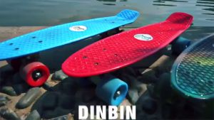 22 Inch Penny Board for Adults / Kids Penny Board Skateboard Flexible Plastic Cruiser Nickel Board Cruiser Nickel Board Solid Color Skateboard