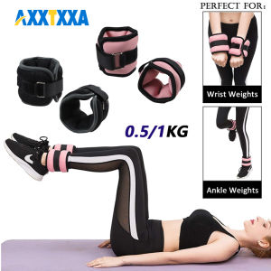 1Pair Adjustable Ankle Weights for Women and Men (0.5kg / 1kg Each Pack) Modularized Leg Wrist Weight Straps for Yoga Walking