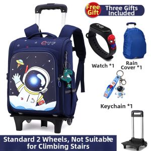 KABUYOUSI | Waterproof Detachable Six-wheeled Stair Climbing Rolling Backpack