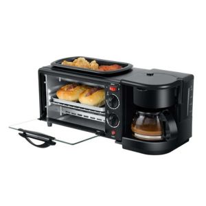 PANSON Home toaster Bread Machine Breakfast Maker Oven 3 in 1 Desktop oven Multi-purpose oven frying pan