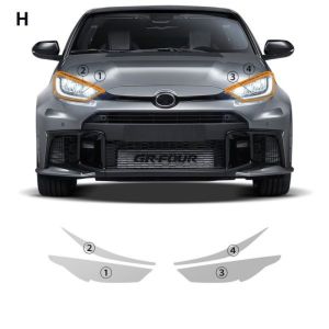 Phim Bảo Vệ Đèn Pha Xe Toyota GR Yaris 2024-2025 Chất Liệu TPU Chống Xước Màu Khói Phụ Kiện Ngoại Thất Ô Tô