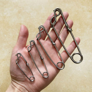 3pcs Fishing Snap Stainless Steel Swivels Fishing Lure Quick Pin Snap Open Eye Clip Connector Fishing Line Accessories