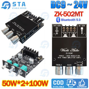 Mini Bluetooth Amplifier ZK 502MT: A Compact 2x50W Subwoofer Amplifier