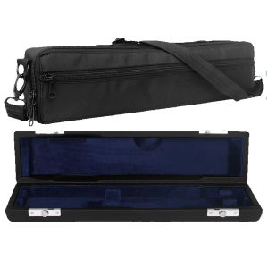 IRIN | 16 Holes Flute Case Bag Storage Box Set Woodwind Instrument Parts Accessories Portable Black Leather Box With lining Handbag