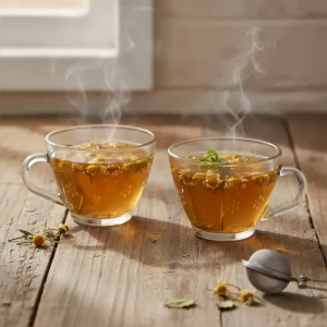 Ly Thủy Tinh Hoa Văn Nổi 160ml – Dùng Cho Cà Phê Phin Trà Nóng Trà Hoa