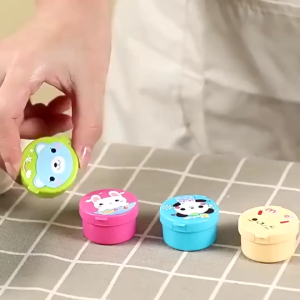 AKEZ Wadah Bulat Tempat Saus Mini Bento Bekal Botol Cup Wadah Kotak Saos Kecap Bumbu Tomat Salad Dressing