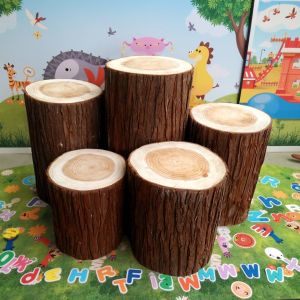 Large Wooden Plum Blossom Pile Wedding Decoration Nursery Childrens Tree Stump Decorative Props Real Wood Thick Log Post