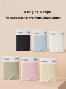 Miiow | Pure Cotton Ladies Underwear Triangle Shorts No Trace Breathable Antibacterial Mid Waist Young Girls Comfortable Underpants