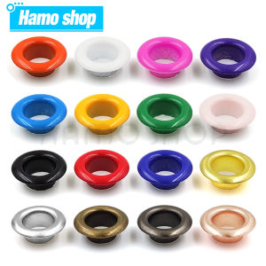 100 Sets 4mm Multicolor Metal Eyelets Grommet Ring With Washer For DIY Leathercraft Scrapbooking Shoes Belt Cap Bag Tags Clothes