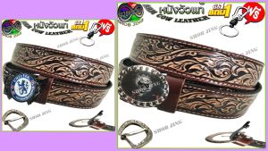 เข็มขัดหนังวัวแท้เย็บขอบลายไทยดำซื้อ1ฟรี2 เข็มขัดหนังวัวแท้เย็บขอบ+หัวเข็มขัด แถมฟรีพวงกุญแจ เข็มขัดหนังวัวงานแฮปวี่ เข็มขัดผู้ชายแนวคาวบอย เข็มขัดงานวินเทจ ผลิตจากหนังวัว100% ย้อนยุค ลำลอง ทนทาน สวยงาม ถอดเปลี่ยนหัวเข็มขัดได้เจาะรูให้Genuine leather belt