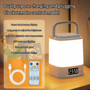 Rechargeable LED Bedside Night Light Eye Protection Desk Lamp Dimmable for Bedroom Baby Feeding Children Room Sleep
