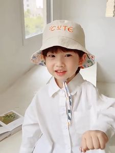 Breathable Baby Bucket Hat for Kids 0-10 Years 2 in 1 Sun Protection Baby Double Sided Cotton Hat