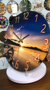 14 12‘ Tempered film Silent Wall Clock Home Decoration Beautiful Scenery Living Room Bedroom Gift