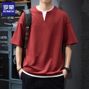 ROMON | Summer Thin Casual Retro Two-tone T-Shirt