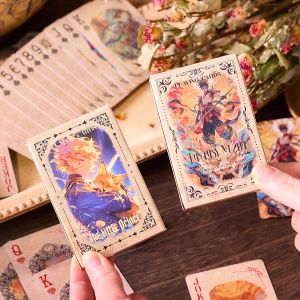 Visually Appealing Retro Anime Style Playing Cards