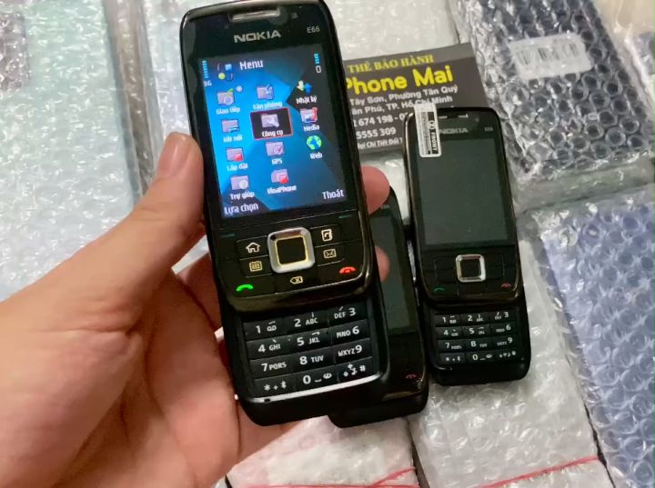 Điện thoại nắp trượt nokia E66 Có 3g, wifi Kèm Pin, Sạc giá rẻ- Bảo hành 12 tháng