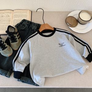 Spring Autumn Long Sleeve Childrens Base Shirt New Fashionable Korean Style Boys T-Shirt Cotton Polyester Blend Baby Clothes