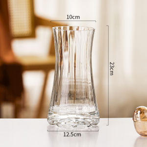 Luxurious Glass Flower Vase Creative Transparent Hydroponic Fresh Tulips Living Room Dining Table Decorations Home Decoration