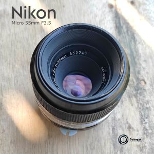 เลนส์มือหมุน Nikon Nikkor- P Micro 55mm F3.5(32) Macro Mount non Ai