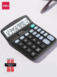 Deli | Large Screen Battery-powered Solar Calculator