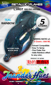 5 Grams Teal Metallic Rainbow Laser Flakes Add-On Pigment Metal Effect LSR07