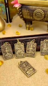 Linh vật phong thủy 12 con giáp  - Thẻ Vị 2 mặt 8 vị Phật bản mệnh - Móc Khóa – Mặt dây chuyền