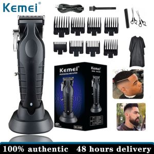 KEMEI 2296 professional hair clipper suitable for mens cordless/cordless hair cutting sets hair and beard trimmers T-blade hair clippers with USB rechargeable black