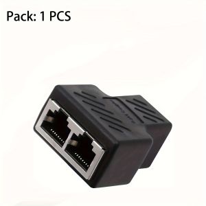 Splitter Adapter USB 1 to 2 Network Connector Dual LAN Ethernet Socket Extension Plug Cable Suitable for Cat5 Cat5e Cat6 Cat7