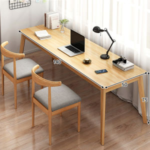 Simple Modern Wall-Near Long Strip Computer Desk Narrow Display Workbench Minimalist Office Desk Wood Material No Brand