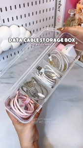 【B1T2】CS Data Cable Storage Box Power Charger Desktop Multi-function Cable Unwinder Cable Management Hub Box